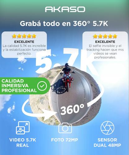 Cámara De Acción AKASO 360 Creator Combo Video 57K  48MP Estabilización - 1