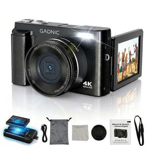 Cámara Digital 4K Gadnic 48MP Pantalla Abatible Vlogging - 0