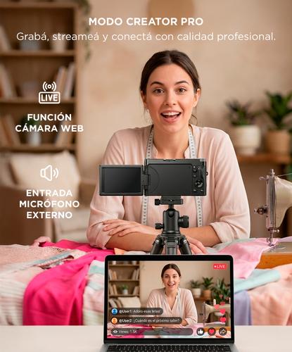 Cámara Digital 4K Gadnic 48MP Pantalla Abatible Vlogging - 2