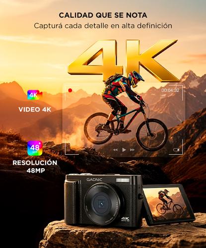 Cámara Digital 4K Gadnic 48MP Pantalla Abatible Vlogging - 3