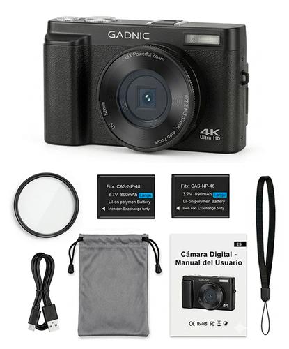 Cámara Digital 4K Gadnic 48MP Pantalla Abatible Vlogging - 6