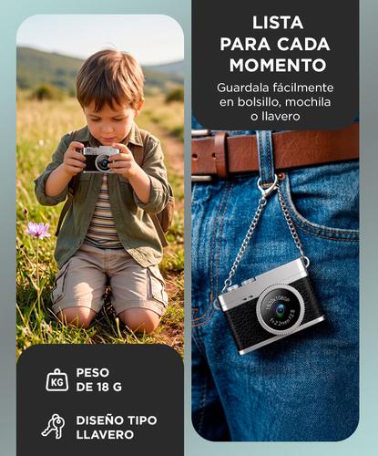 Mini Cámara Digital Llavero Gadnic 1080P Full HD Con Pantalla IPS Portátil  Memoria Expandible - 2