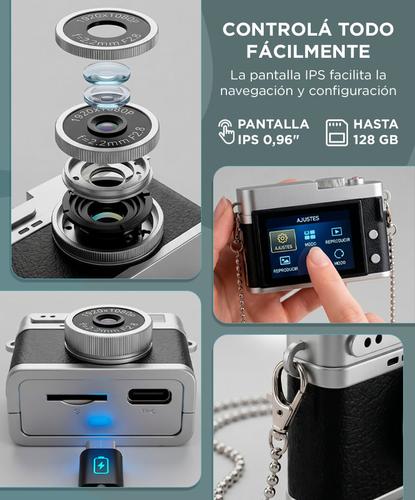 Mini Cámara Digital Llavero Gadnic 1080P Full HD Con Pantalla IPS Portátil  Memoria Expandible - 4