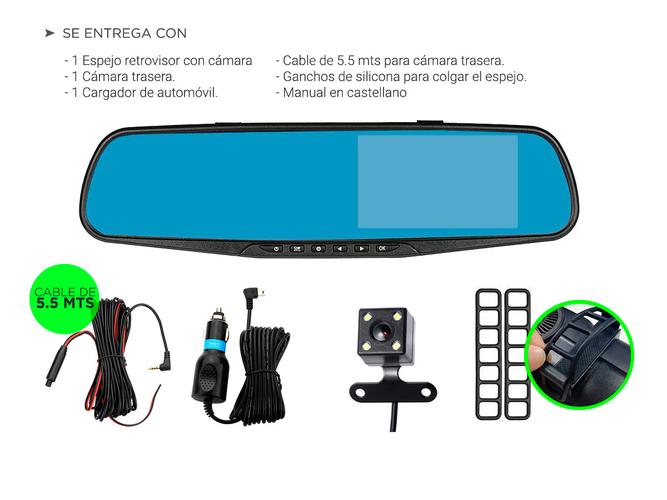 Cámara Espejo Retrovisor 1080P Con Camara - 6