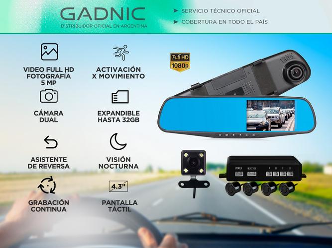 Kit Cámara para Auto GADNIC 1080P + Sensores Para estacionar - 1