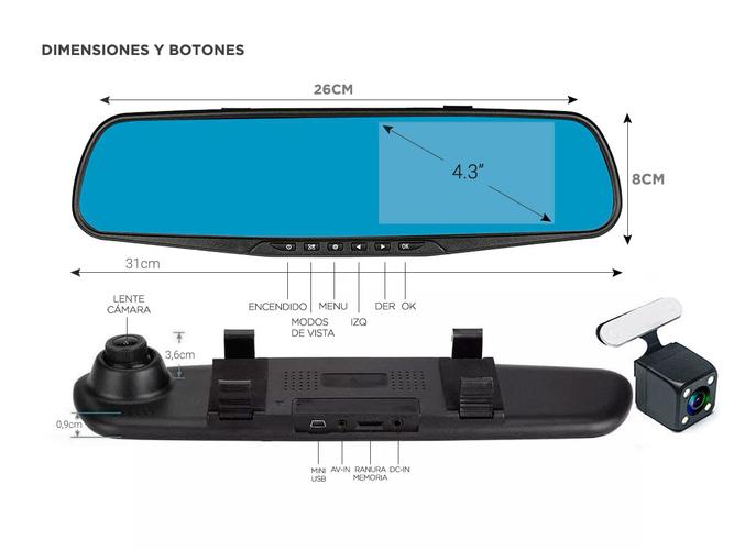 Kit Cámara para Auto GADNIC 1080P + Sensores Para estacionar - 5