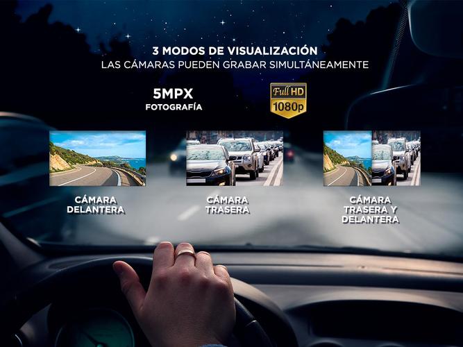 Cámara Espejo Retrovisor Gadnic 1080P Grabacion Dual - 2