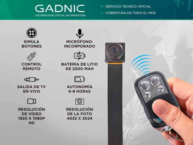 Mini Cámara Oculta GADNIC CAMESP-BOT Boton Caja Negra PCB 1080P - 1