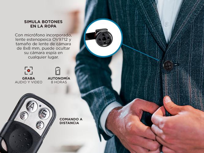 Mini Cámara Oculta GADNIC CAMESP-BOT Boton Caja Negra PCB 1080P - 2