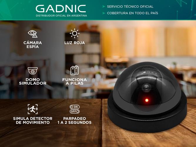 Cámara de Seguridad Domo Falsa Gadnic SPY24 Simulador de Detector de Movimiento - 1