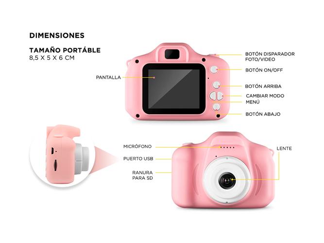 Cámara de Fotos Gadnic CK32 Digital Para Niños Función Resistente a Golpes - 5