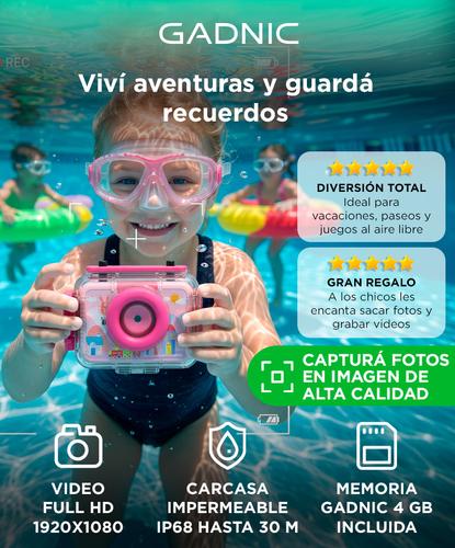 Cámara Digital Para Niños Gadnic Sumergible Alta Calidad Imagen Juegos Integrados - 1
