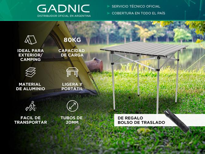 Mesa Camping Gadnic Plegable Metalica - 1