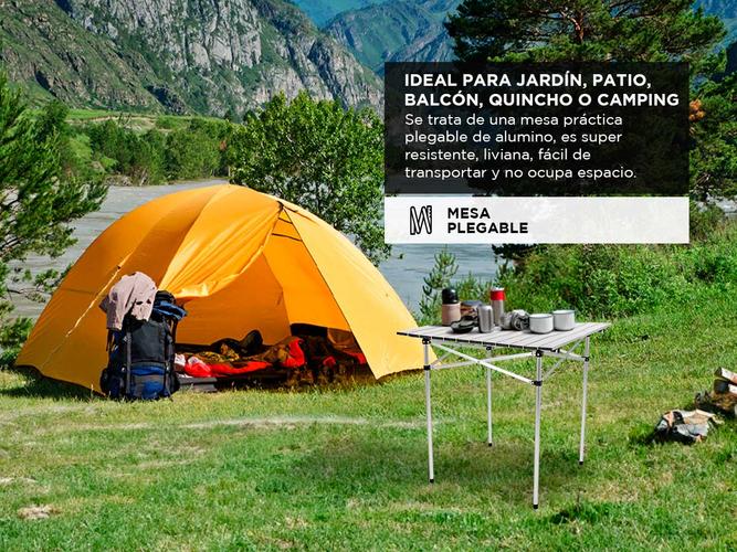 Mesa Camping Gadnic Plegable Metalica - 2