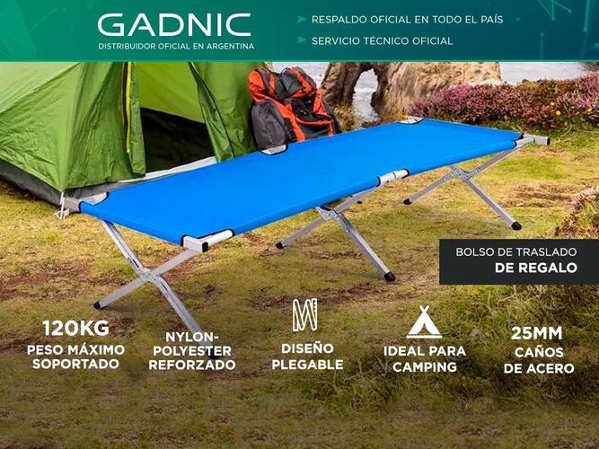 Catre Plegable Gadnic Aluminio Polyester 120kg - 1
