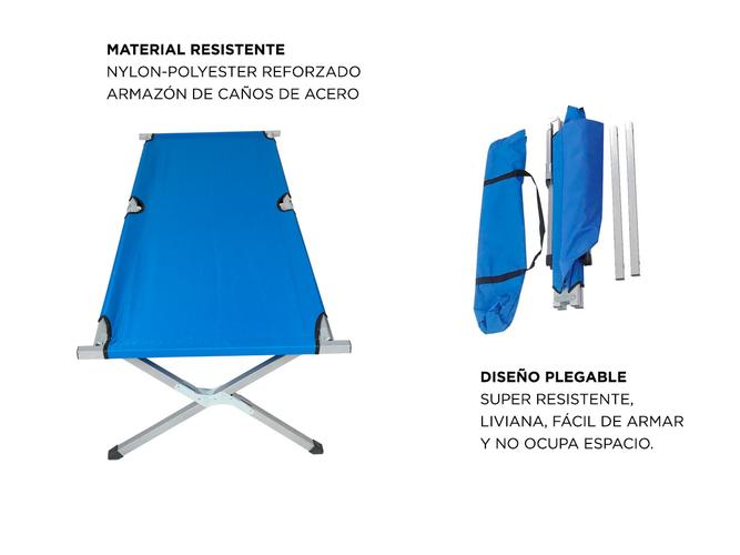Catre Plegable Gadnic Aluminio Polyester 120kg - 3