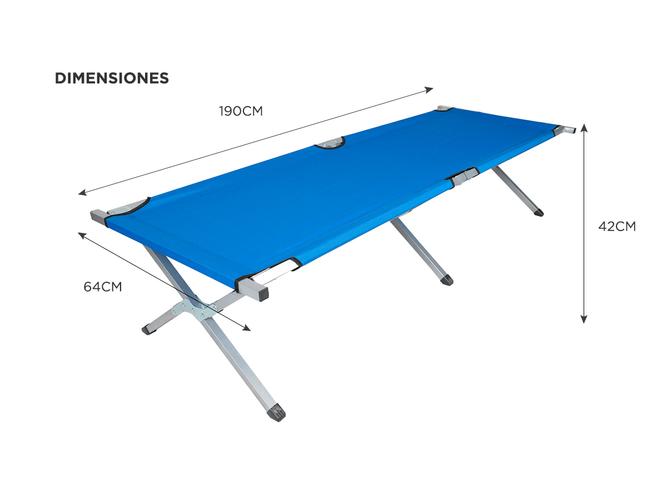 Catre Plegable Gadnic Aluminio Polyester 120kg - 4