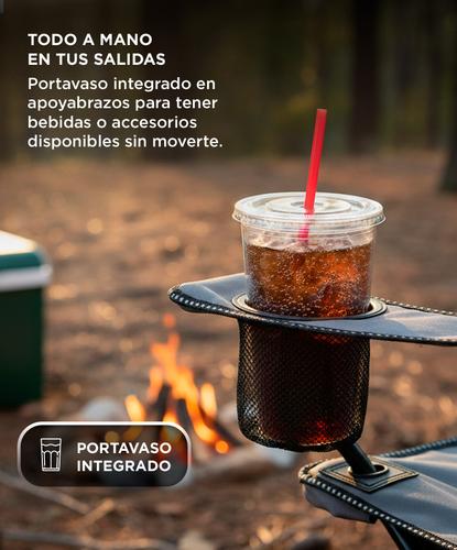 Silla Plegable Gadnic Reforzada Ideal Camping Pesca Con Portavaso - 4