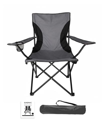 Silla Plegable Gadnic Reforzada Ideal Camping Pesca Con Portavaso - 6