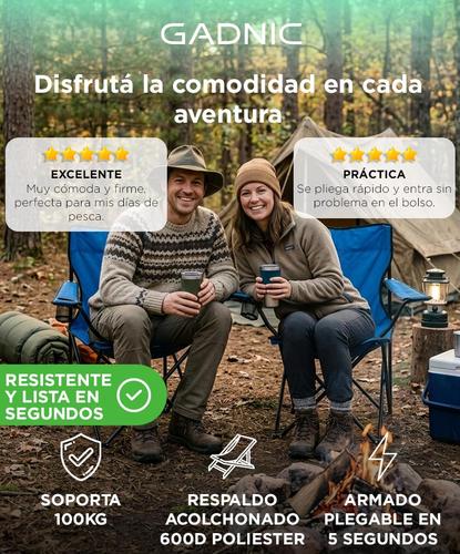 Silla Plegable Gadnic Camping Director Pesca Reforzada - 1
