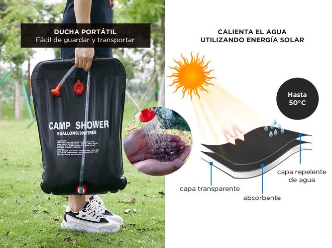 Ducha Solar Portatíl Gadnic 20 Lts Para Aire Libre - 2