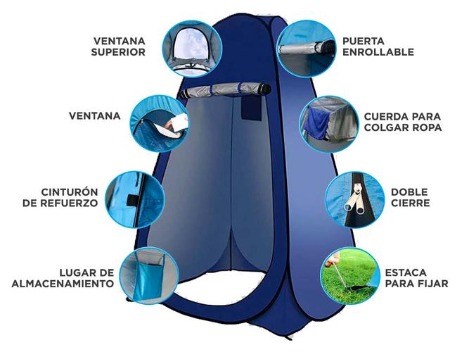 Carpa Baño Vestidor Gadnic Playa Camping  - 3