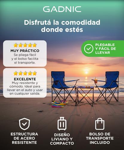 Set Sillas Y Mesa Gadnic Para Camping Plegables  - 1