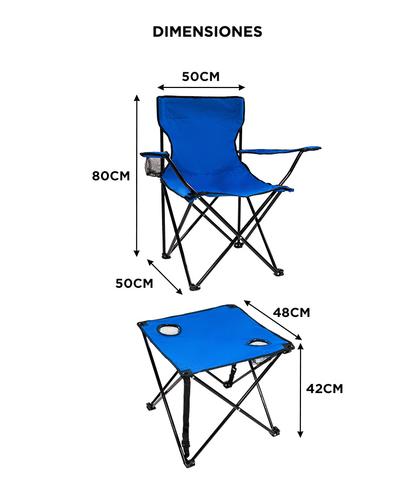 Set Sillas Y Mesa Gadnic Para Camping Plegables  - 5