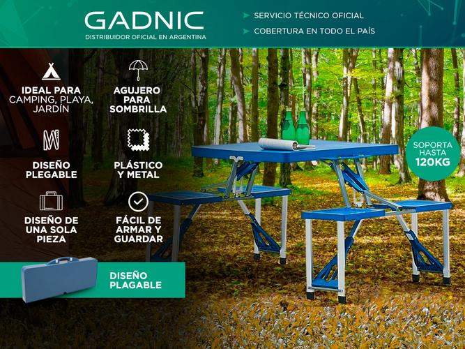 Mesa Plegable Gadnic CAMP0017 Camping Playa 4 Asientos Portátil - 1