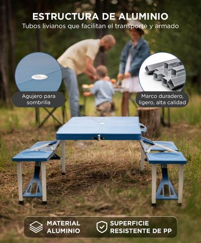 Mesa Plegable Gadnic CAMP0017 Camping Playa 4 Asientos Portátil - 4