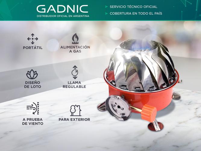 Anafe de Cocina Portátil Gadnic CPAN20 para Camping a Gas - 1