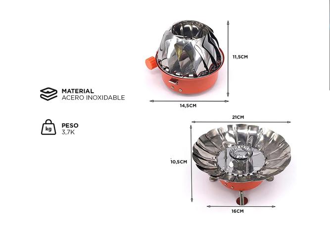 Anafe de Cocina Portátil Gadnic CPAN20 para Camping a Gas - 4