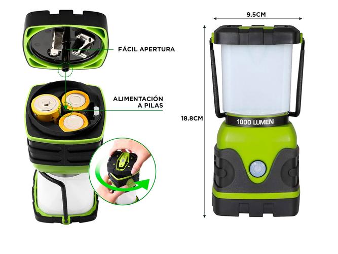 Farol de Camping Gadnic 1000 Lúmenes Portátil Impermeable  - 5