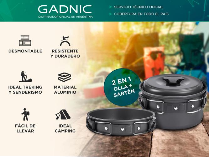Olla Sartén Gadnic MARMI168 Desmontable Para Campamento - 1