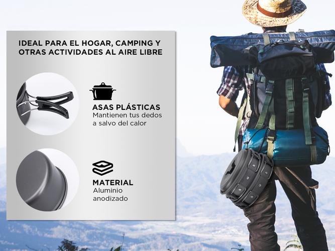 Olla Sartén Gadnic MARMI168 Desmontable Para Campamento - 2
