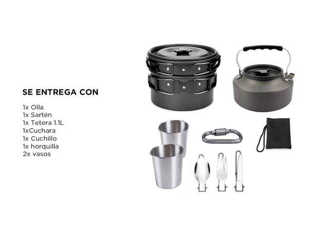 Set de Juego De Ollas De Aluminio Gadnic Camping - 4