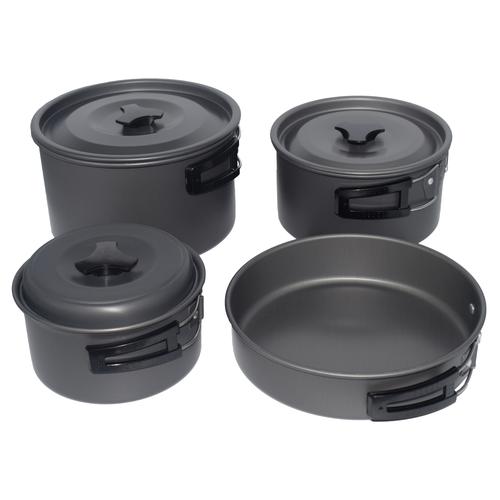 Set de 4 Ollas De Aluminio Gadnic desmontables para exterior - 0