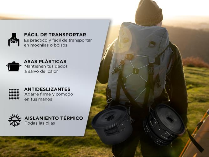 Set de 4 Ollas De Aluminio Gadnic desmontables para exterior - 2