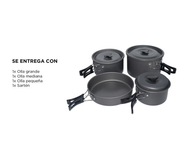 Set de 4 Ollas De Aluminio Gadnic desmontables para exterior - 4