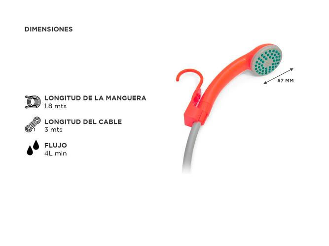Ducha portátil Gadnic Para Camping Exterior  - 4