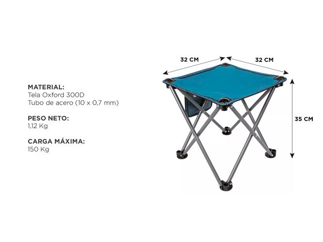 Mesa de Camping Con Bolsillo Gadnic MESCA04 Playera Plegable Pesca Con Funda - 4