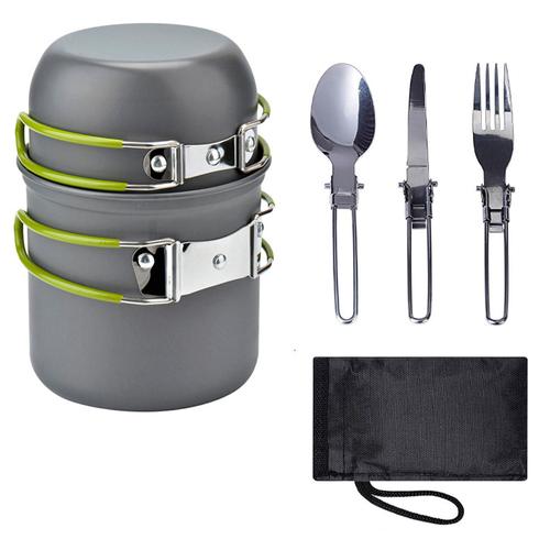 Set de Cocina Ollas y Cubiertos Gadnic Desmontables Para Camping - 0