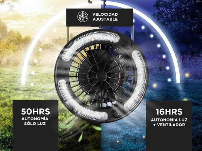 Farol Led Portátil Gadnic Con Ventilador Para Camping  - 3