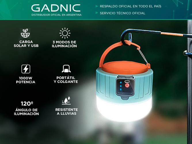 Luz de Carga Solar Control Remoto Gadnic VBRU69 Campamento Exterior - 1