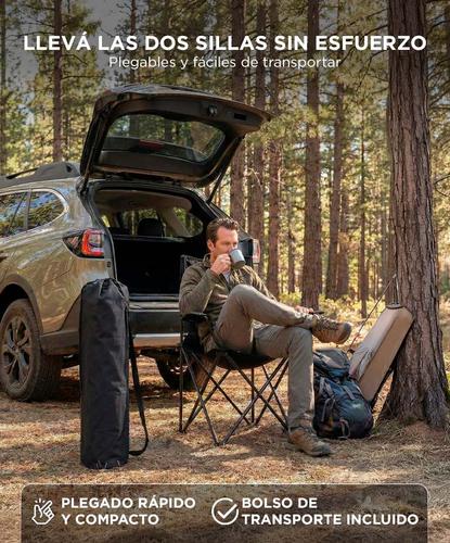 2 Sillas Plegables Gadnic Camping Playa Pesca Reforzadas Con Bolso - 3