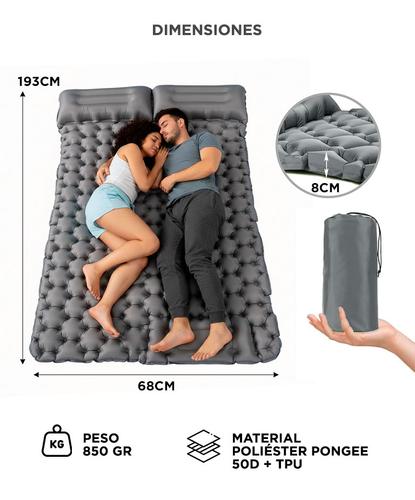 Colchón Inflable Southport by Gadnic 2 Plazas Liviano con Pedal - 5