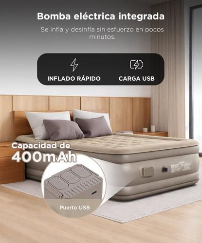 Colchón inflable Gadnic  2 plazas con Bomba Eléctrica y Almohadas Camping  - 2