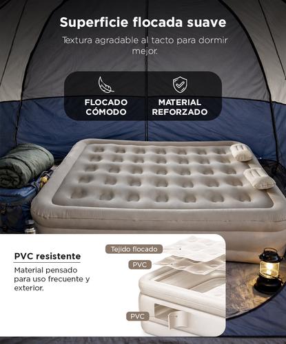 Colchón inflable Gadnic  2 plazas con Bomba Eléctrica y Almohadas Camping  - 3