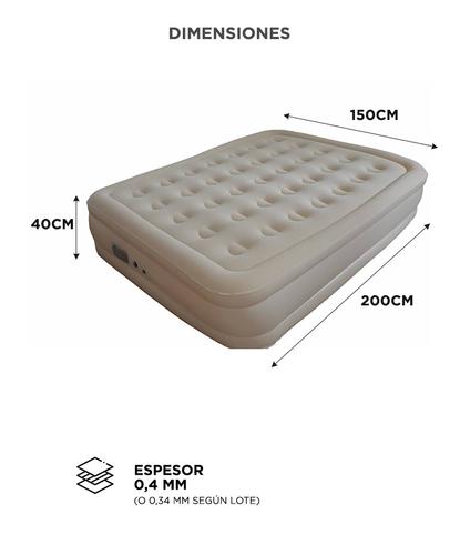 Colchón inflable Gadnic  2 plazas con Bomba Eléctrica y Almohadas Camping  - 5
