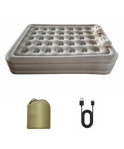 Colchón inflable Gadnic  2 plazas con Bomba Eléctrica y Almohadas Camping  - 6